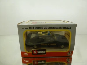 BBURAGO 0190 ALFA ROMEO 75 GUARDIA DI FINANZA - DARK BLUE 1:24 - GOOD IN BOX - Imagen 1 de 10