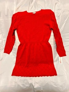 Cat & Jack - Girls' Red Knit Sweater Dress (Size: XL) - Picture 1 of 2