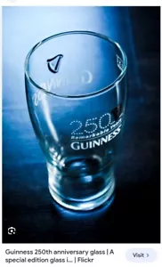 More details for new guinness irish stout ale beer craft bar one pint glass 250 year anniversary 