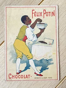Chromo Chocolat Felix Potin - Tablette de chocolat Publicité Ancienne - Foto 1 di 2