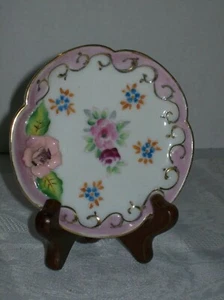 MEIKO CHINA MADE IN JAPAN SMALL PLATE WITH APPLIED ROSETTE - Picture 1 of 3