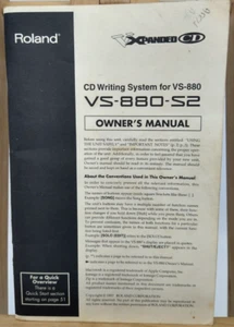 Roland CD Writing System for VS-880-S2 OWNER'S MANUAL - Picture 1 of 2