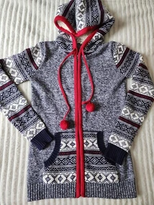 Womens Clothing Winter Sweater Small Zip Serpa Lined Hood Warm Christmas  - Picture 1 of 6