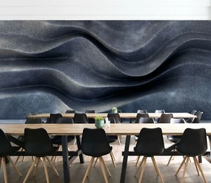 3D Black Wave 1776NA Wallpaper Wall Murals Wall Paper Wall Print Decal Mural Fay - Picture 1 of 7