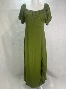 Forever 21 Maxikleid Sweetheart Neckline Bubble Kurzarm grün Gr. XL - Bild 1 von 6