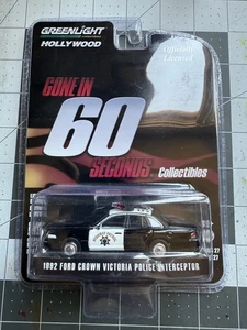 1/64 GREENLIGHT HOLLYWOOD GONE IN 60 SECONDS 1992 FORD CROWN VICTORIA POLICE CHP - Picture 1 of 2