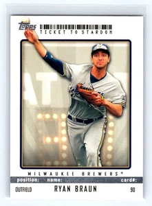 2009 Topps Ticket to Stardom #90 Ryan Braun Milwaukee Brewers - Picture 1 of 2