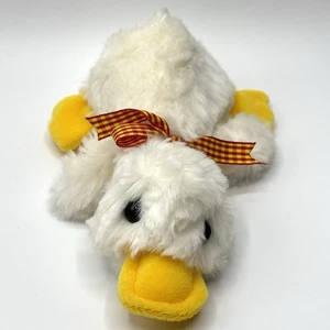 VTG 9” Duck Billed Platypus Chosun International Plush White w/ Red Plaid Bow - Picture 1 of 10