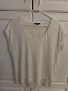 Vince 100% Linen White Sleeveless Blouse - Size M - Picture 1 of 7