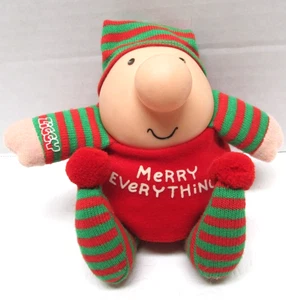 Figura Navidad Peluche Ziggy Vintage Feliz Todo Etiqueta Tela 1988 - Imagen 1 de 7