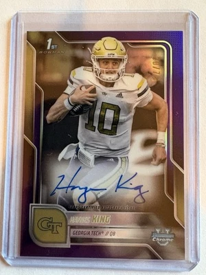 HAYNES KING Autograph 2025 Bowman Chrome U 1st On-card AUTO Purple #'d 20/75!! - Image 1 of 2