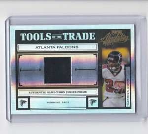 WARRICK DUNN 04 ABSOLUTE MEMORABILIA-TOOLS/TRADE GAME WORN JSY (BLACK) PRIME-/25 - Picture 1 of 24