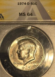 1974-D Kennedy Half Dollar - ANACS GRADED MS64!!! - Picture 1 of 2