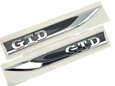 Original VW Golf GTD Emblem Logo Schild Schriftzug GRAU 5G0853688P 5G0853688N - Bild 1 von 4