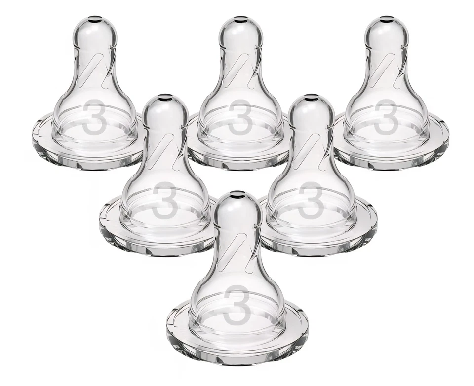 NUEVO PAQUETE DE 6 pezones Dr. Brown’s nivel de flujo natural 3 para biberones  Foto 1 de 1