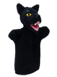 Wolf schwartz 28 cm, Handpuppe - Bild 1 von 1