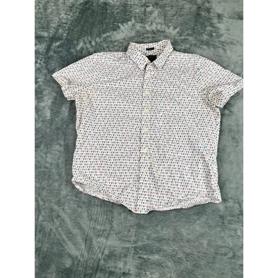 Abercrombie & Fitch Men’s XXL Muscle Fit Button Down Shirt Geometric Print - Image 1 of 4