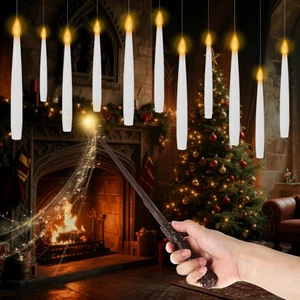 12PCS LED Schwebende Kerzen Fernbedienung Zauberstab Schwimmende Hängende Timer - Bild 1 von 9