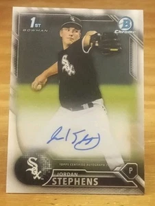 2016 Bowman Chrome Prospect Autographs Jordan Stephens Chicago White Sox - Picture 1 of 3