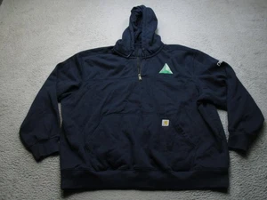 Carhartt Rain Defender Hoodie Sweatshirt Herren 4XL Navy Blau Heavy Cotton Workwear - Bild 1 von 12