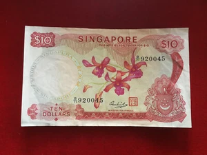 Singapore - 10 Dollars 1973 Pick 3d - SUP / XF ! - Imagen 1 de 2