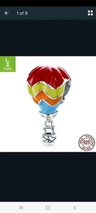 Hot Air Balloon Charm for a European Snake Chain Charm Bracelet Ladies (#104) - Picture 1 of 3
