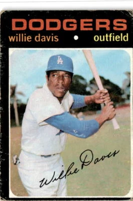 1971 Topps #585 Willie Davis Los Angeles Dodgers - Image 1 of 2