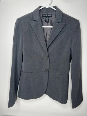 Chaqueta Blazer Traje Larry Levine Gris Mujer’s Talla 4 Foto 1 de 4