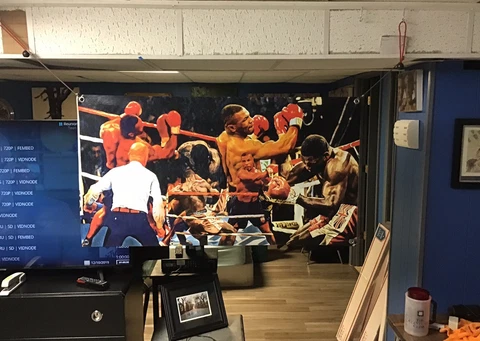 BIG 47x26 MIKE TYSON Vinyl Banner POSTER Joe Frazier art GGG Muhammad Ali  Rocky Cover
