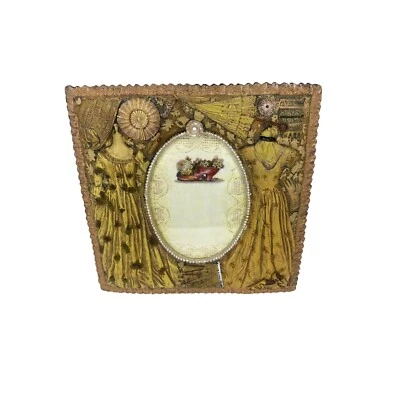 Marco de fotos estilo vintage decoración de vestido exhibición de fotos ovalada decoración de mesa Foto 1 de 4