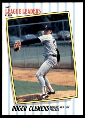 1987 Fleer League Leaders Roger Clemens Baseball Cards #10 - Image 1 of 2