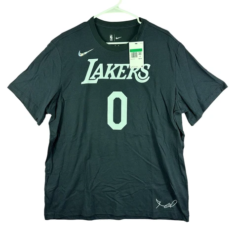 Nike Los Angeles Lakers Russell Westbrook Men’s Black/Purple T-Shirt Sz XL Cover