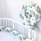 Crib Protector Baby Bed Bumper 3-Strand Knot Newborn Cushions Home Decor Pillow