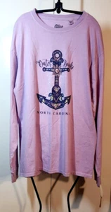 BLUE 84 Life Is Better In A T-Shirt sz L Purple w Anchor Outer Banks NC NWT ~LS - Picture 1 of 10
