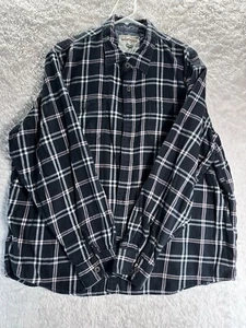 Camisa Wrangler Adulto 2XL Negra Blanca Rayas Franela A Cuadros Abotonada Para Hombres - Imagen 1 de 7