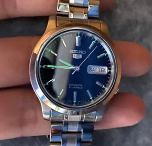 SEIKO 5 Automatic 7S26-02J0 SNK807 21J Automatic Men's Watch Navy Dial Japan F/S - Picture 1 of 16