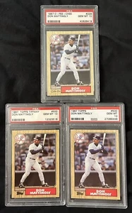 1987 Topps Tiffany O-Pee-Chee opc Don Mattingly #500 229 PSA 10 All 3 - Picture 1 of 2