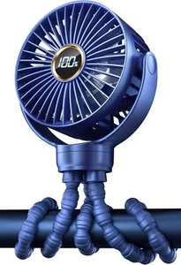 Baby Stroller Clip-on Fan, Rechargeable, 360° Flexible Tripod, LED Display - Picture 1 of 8