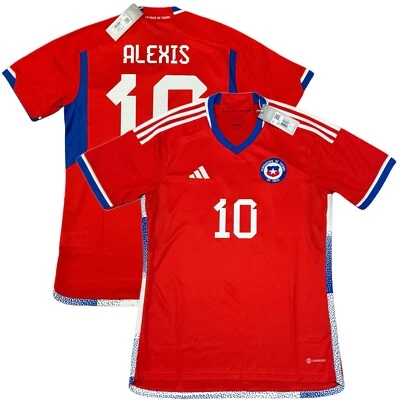 2022/23 Chile Home Jersey #10 Alexis Sanchez Medium Adidas La Roja De Todos NEW - Image 1 of 4