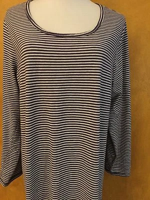 Nordstrom Woman's Plus Purple Gray & Silver Sparkle Striped Sleepshirt Size 1X - Image 1 of 4