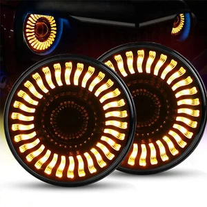 2x For Mazda Miata MX-5 MX5 1990-1997 DOT 7" inch Round LED Headlights Halo DRL - Picture 1 of 12