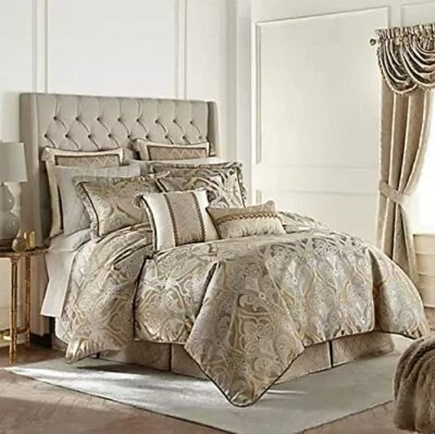 Croscill Alexander Queen Comforter Set : Tan : Comforter : Skirt & Pillow Shams - Image 1 of 4