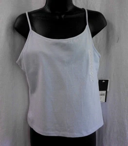 Cami de relatividad vintage o tanque NWT Cotton Blend Correa ajustable Sujetador incorporado - Imagen 1 de 36