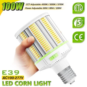 4500K/5000K/5700K 100W LED Corn Bulb Light Equiv 400W MH Warehouse High Bay Lamp - Picture 1 of 14