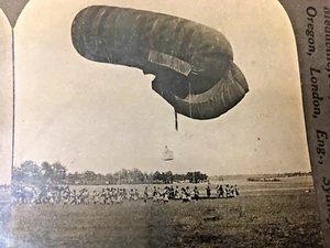 TARJETAS KEYSTONE STEREOVIEW. Globo de observación Primera Guerra Mundial - Imagen 1 de 3