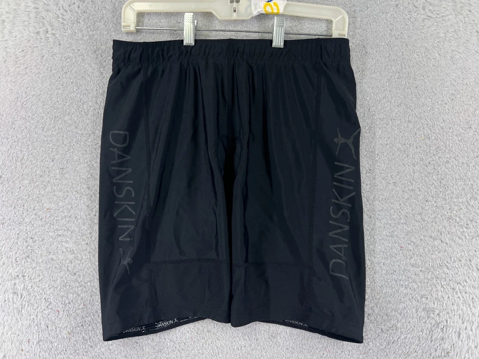 Danskin Cycling Shorts Womens Extra Large Black Nylon Spandex Blend Padded READ - Image 1 of 4