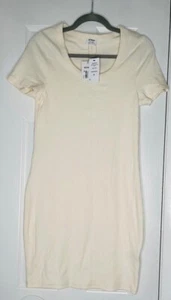 Baumwolle: Auf kurzärmeliges Damenkleid Stretch XL A002 gerippt Strick Bodycon - Bild 1 von 5