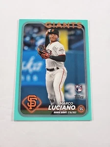 2024 Topps Update Marco Luciano US217 Aqua Rookie RC - Picture 1 of 2