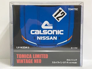 Tomica Limited Vintage Neo Tomytec LV-N234b Nissan Skyline GT-R R32 Calsonic - Picture 1 of 3