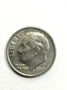 2007 D Roosevelt Groschen postfrisch Fehlerschlag durch fehlende Mutter o/v Baumglied - Bild 1 von 4